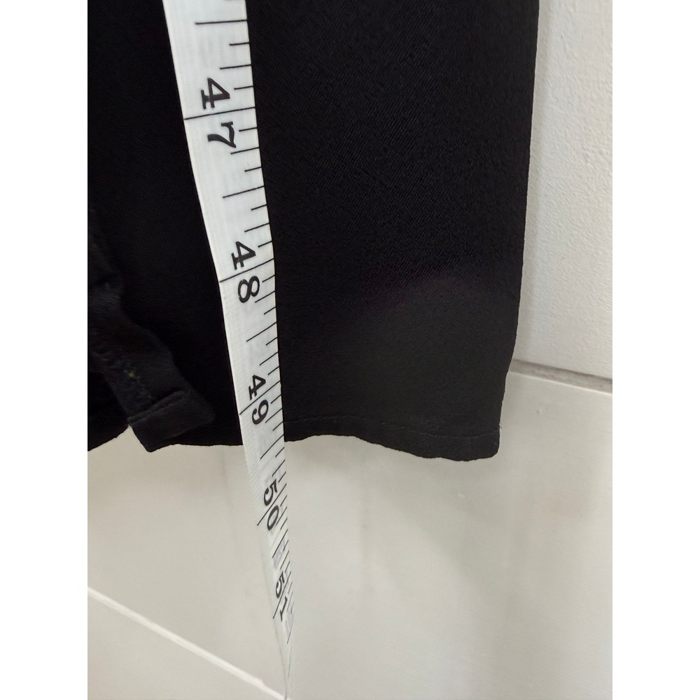 Sophie Rue Black Slip Midi Dress Seamed Bust Side Slit Minimalist M - Picture 9 of 9